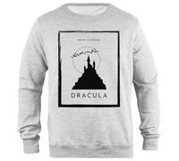 Udaytee Livre Dracula De Bram Stroker Sweat-Shirt Unisexe Gris À Coupe Simple Simple-Fit Pullover Grey Unisex Sweatshirt