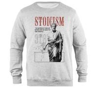 Udaytee Marc Aurèle Stoïcisme Stoïcisme Sweat-Shirt Unisexe Gris À Coupe Simple Simple-Fit Pullover Grey Unisex Sweatshirt