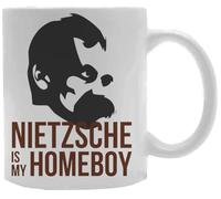 Udaytee Nietzsche Est Mon Pote Tasse À Boire En Céramique Blanche White Ceramic Mug Beverage Drinking Cup