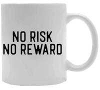 Udaytee Pas De Risque Pas De Récompense Tasse À Boire En Céramique Blanche White Ceramic Mug Beverage Drinking Cup