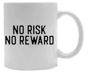 Udaytee Pas De Risque Pas De Récompense Tasse À Boire En Céramique Blanche White Ceramic Mug Beverage Drinking Cup