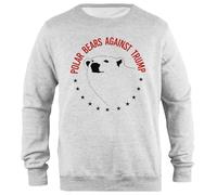 Udaytee Polar Bears Against Trump Sweatshirt Unisexe Gris à Col Roulé Simple-Fit Simple-Fit Pullover Grey Unisex Sweatshirt