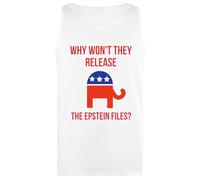 Udaytee Pourquoi RefusentIls De Publier Les Dossiers Epstein ? Blanc pour Femmes T-Shirt sans Manches White Women's Tank Top Sleeveless T-Shirt