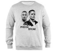 Udaytee Prison Break Characters Sweatshirt Unisexe Gris à Col Roulé Simple-Fit Simple-Fit Pullover Grey Unisex Sweatshirt