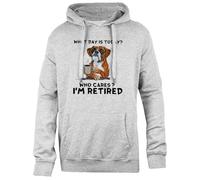 Udaytee Quel Jour Sommes-Nous Aujourd'hui ? Qui S'en Soucie ? Je suis À La Retraite Sweat À Capuche Gris Unisexe, Coupe Simple