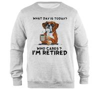 Udaytee Quel Jour Sommes-Nous Aujourd'hui ? Qui S'en Soucie ? Je suis À La Retraite Sweat-Shirt Unisexe Gris À Coupe Simple