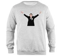 Udaytee Richard Nixon Sweatshirt Unisexe Gris à Col Roulé Simple-Fit Simple-Fit Pullover Grey Unisex Sweatshirt