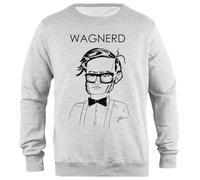 Udaytee Richard Wagner Sweatshirt Unisexe Gris à Col Roulé Simple-Fit Simple-Fit Pullover Grey Unisex Sweatshirt