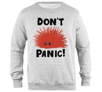 Udaytee Rust Lang Dont Panic Sweatshirt Unisexe Gris à Col Roulé Simple-Fit Simple-Fit Pullover Grey Unisex Sweatshirt