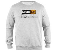 Udaytee Rythme De Tambour Légendaire d'un Certain Site Culturel Sweat-Shirt Unisexe Gris À Coupe Simple