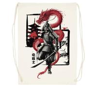 Udaytee Samouraï Dragon Culture Japonaise Sac De Sport En Coton Beige Cotton Beige Training Bag Gym Sack