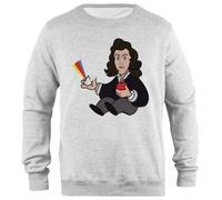 Udaytee Sir Isaac Newton Sweat-Shirt Unisexe Gris À Coupe Simple Simple-Fit Pullover Grey Unisex Sweatshirt