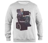 Udaytee Stephen Hawking Sweat-Shirt Unisexe Gris À Coupe Simple Simple-Fit Pullover Grey Unisex Sweatshirt