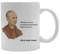 Udaytee Thich Nhat Hanh Tasse À Boire En Céramique Blanche White Ceramic Mug Beverage Drinking Cup