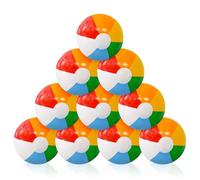 Udbrud 10 pièces Ballons de Plage, Ballon de Plage Gonflable de 30 cm Gonflables d'arc-en-Ciel De Balles pour Enfants Adultes Boules d'eau de Boule Gonflable pour la Piscine, la Plage, Les fêtes d'été