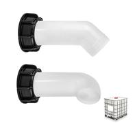 Udbrud 2 PCS Bec de Vidange avec Ecrou IBC, Buse de Réservoir d'eau Valve, Buse Bouchon S60x6 de RéServoir, Buse de Tuyau Adaptateur Universel pour Raccord Robinet Cuve IBC