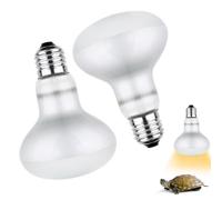 Udbrud 2 Pièces Lampe Chauffante Reptile 100W, Ampoules Chauffantes pour Reptiles E27 Spiral Lampe Reptiles Ampoule Lamp Chauffante Tortue pour Serpent Lézard Cacatoès Poussin