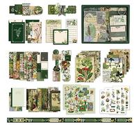 Udbrud 229pcs Kit d'accessoires de Scrapbooking , Accessoires de Scrapbook Vintage Scrapbooking Rétro Fournitures de Scrapbooking Autocollant de Scrapbooking Journalisation Cadeau DIY pour femme