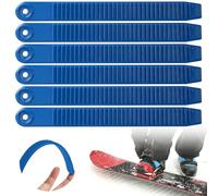Udbrud 6 Pièces Pièces Sangles de Fixation pour Snowboard, Snowboard Binding Straps en Plastique Ski Sangle de Fixation D'échelle Rechange de Cheville de Snow Board Binding Accessories (Bleu)