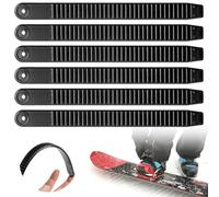 Udbrud 6 Pièces Pièces Sangles de Fixation pour Snowboard, Snowboard Binding Straps en Plastique Ski Sangle de Fixation D'échelle Rechange de Cheville de Snow Board Binding Accessories (Noir)