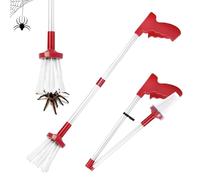 Udbrud Attrape-araignée À Long Manche, Attrape-Insectes Pliable, Attrape Araignée Télescopique Extra-Long, Pièges À Cafards Araignées, Attrape-cafard pour Les Cafards,Outil De Piège À Araig (Rose)