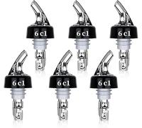 Udbrud Becs à Liqueur, 6 Pièce Bec Verseur Alcool Auto-Pour de 6 vec Bille Becs Verseurs Doseur/Bec Verseur Anti-Goutte Verseurs de Bouteilles pour Le Vin, l'alcool, les Cocktails et L'huile