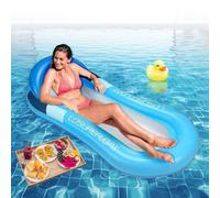 Udbrud Bouee Piscine Adulte, Matelas Piscine 160cm*90cm Hamac Gonflable Matelas Air Hamac Matelas Flottant Fauteuil Matelas d'eau Canapé Bouee Piscine pour Adultes Plage ExtéRieur Lounger