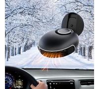 Udbrud Chauffage de Voiture 12V 120W, 2 en 1 Voiture Chauffage De Ventilateur Voiture Portable Dégivreur De Chauffage De Voiture avec pivotant à 360° pour Voiture Caravane Camion