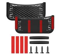Udbrud Filet Rangement pour Voiture, Sac Pocket Organizer de Voiture Universel Multifonctionnel Auto-Adhésif Pochette Stockage Elastique pour Ustensiles, Camping Car, Bateaux, Maison