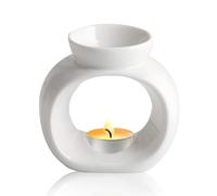 Udbrud Lampe aromatique pour huiles essentielles, lampe aromatique en céramique, lampe à huile parfumée et cire parfumée, diffuseur, bougie, brûleur d'encens pour la maison et le bureau