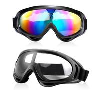Udbrud Masque de ski, 2 Pièces Lunettes Tactiques Polarisées Lunettes de Ski Masques Snowboard Lunettes de Plein Air Lunettes de ski snowboard anti UV pour Garçons et Filles, Hommes & Femme
