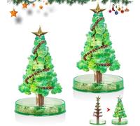 Udbrud Mini Arbre de Noël Magique en Pleine Croissance, 2Pcs Cadeau de Noël Kit de Croissance de Cristaux Kits Scientifiques et Guide d'apprentissage pour Garçons et Filles