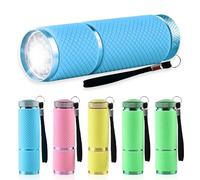 Udbrud Mini Lampe de Poche, 6 Pièces 9 LED Petite Lampe de Poche Étanche avec Lanyard Mini Lampe Torche Portable pour Travail Cyclisme Camping Lecture Promenade Randonnée