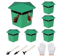 Udbrud Pièges à Limaces Escargots, 6pcs Vert Respectueux de l'environnement Escargots Catcher avec Outils de Creusement et Gants sans Danger pièges à escargots Bio pour Les légumes ou Les Fleurs