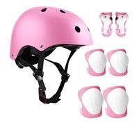 Udbrud Protection Roller Enfant, 7Pcs Casque Protection Enfant Vélo Equipement de Protection Réglable Genouillères Coudières Protège-Poignets pour Patins à roulettes, Cyclisme, Planche à roulettes