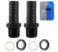 Udbrud Trop Plein Cuve, Trop Plein Cuve Eau 1000L Lot de 2 Raccords Rapides avec écrou et Rondelle pour Citernes de Pluie Passages mit Joints pour Cuve Eau, Tonneau, Citerne