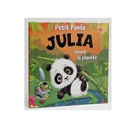 UDC Kontiki - Livre prénom - Petit Panda - Julia sauve la Planète - 15x15 cm