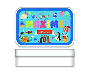 UDC Lire et dire - Boîte à Bons Points « Maxime »-métallique et personnalisée 2,7 x 9,7 x 6,2 cm