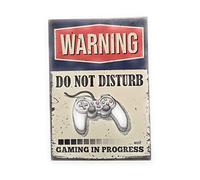 udc Lire et Dire - Plaque Vintage Cartonnée -Warning Do Not Disturb - 17x12cm