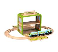 Udeas Jeu de train en bois - Jouet éducatif amusant avec un thème coloré, train en bois pour enfants avec train en bois, jouet pour enfants