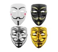 Udekit Hacker Mask V pour Vendetta Anonyme Masques pour Adulte Enfants Halloween Carnaval Cosplay Costume Accessoires de Fête