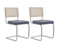 Uderkiny Lot de 2 chaises visiteurs, de conférence, chaises cantilever, chaises de bureau, salle à manger, convient pour salle de conférence, salle d'attente, bureau, restaurant, arceau plaqué et