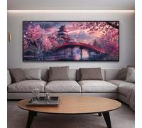 UDERUI Diamond Painting Adulte Grand Format Japon XXL 300 x 100 cm Diy pont Peinture Diamant Broderie Complet, 5D Round Diamant Painting Adulte Femme Cadeau, Diamant Art Crafts Maison Décor Gifts B3