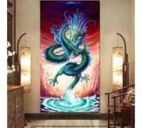 UDERUI Diamond Painting Dragon fantastique, Point de Croix Kit de Broderie Diamant Peinture Complet, 5D Grand Diamant Painting Adultes Enfants Femme Cadeau, Diamant Art Crafts Maison Décor 50x120cm