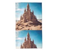 UDFKGLP Castle on The Beach Serviettes de bain absorbantes, douces et douces pour la peau, pour salle de bain, plage, extérieur (69,8 x 40,6 cm)