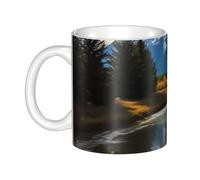 UDFKGLP Grand Teton Tasse en céramique Motif parc national pour cappuccino, latte, céréales, yaourt, lait, boissons chaudes ou froides Four à micro-ondes