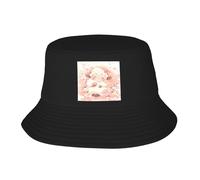 UDFKGLP Little Fat Sheep Among The Flowers Chapeau de pêcheur adulte pour homme et femme Chapeau pliable pour activités de plein air Noir