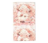 UDFKGLP Little Fat Sheep Among The Flowers Serviette absorbante douce pour la peau, pour salle de bain, plage, extérieur (69,9 x 40,6 cm)