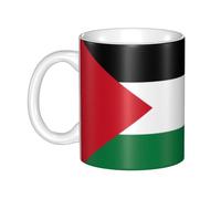 UDFKGLP Mug en céramique motif drapeau de l'État de Palestine pour cappuccino, latte, céréales, yaourt, lait, boissons chaudes ou froides, four à micro-ondes