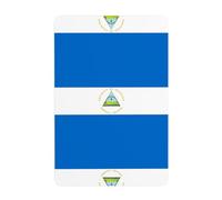 UDFKGLP Peinture décorative en étain avec motif drapeau du Nicaragua de 20,3 x 30,5 cm, fabriquée en fer blanc, résistant à l'usure et durable